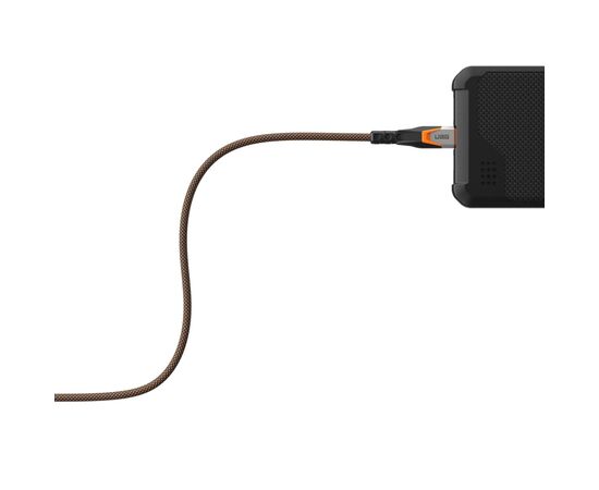 Дата кабель USB-C to USB-C 0.75m v3.2 240W Rugged double braided nylon black+orange UAG (9B4415114097), изображение 8