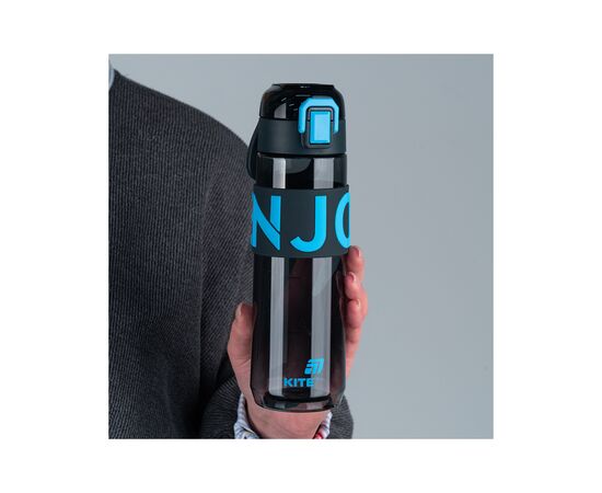 Пляшка для води Kite 680 мл чорно-блакитна (K25-1233-2), зображення 5 Пляшка для води Kite 680 мл чорно-блакитна (K25-1233-2), зображення 5