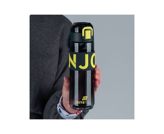 Пляшка для води Kite 680 мл чорно-жовта (K25-1233-1), зображення 5 Пляшка для води Kite 680 мл чорно-жовта (K25-1233-1), зображення 5