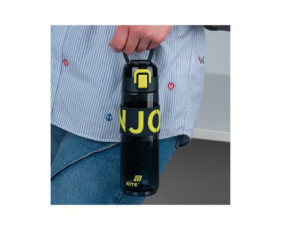 Пляшка для води Kite 680 мл чорно-жовта (K25-1233-1), зображення 6 Пляшка для води Kite 680 мл чорно-жовта (K25-1233-1), зображення 6