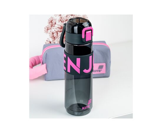 Пляшка для води Kite 680 мл чорно-рожева (K25-1233-3), зображення 7