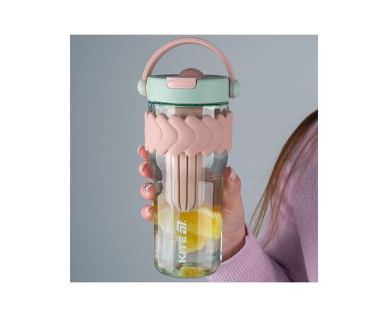 Бутылка для воды Kite 900 мл м'ятно-рожевий (K25-1231-3), изображение 7 Бутылка для воды Kite 900 мл м'ятно-рожевий (K25-1231-3), изображение 7