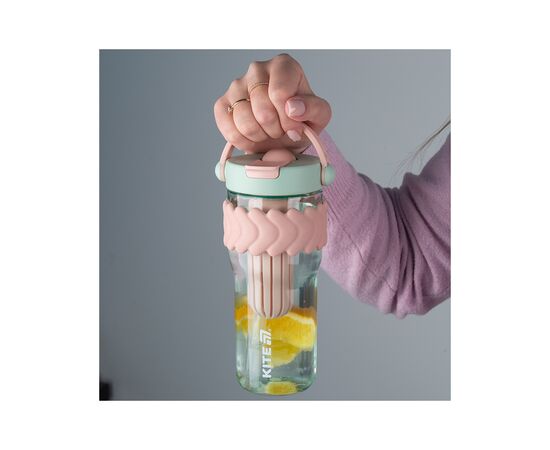 Бутылка для воды Kite 900 мл м'ятно-рожевий (K25-1231-3), изображение 8 Бутылка для воды Kite 900 мл м'ятно-рожевий (K25-1231-3), изображение 8
