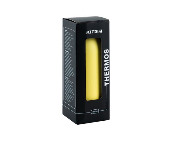 Термос Kite 450 мл жовтий (K24-1208-5), изображение 4 Термос Kite 450 мл жовтий (K24-1208-5), изображение 4