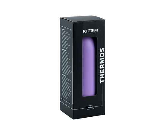Термос Kite 450 мл лавандовий (K24-1208-3), изображение 4 Термос Kite 450 мл лавандовий (K24-1208-3), изображение 4