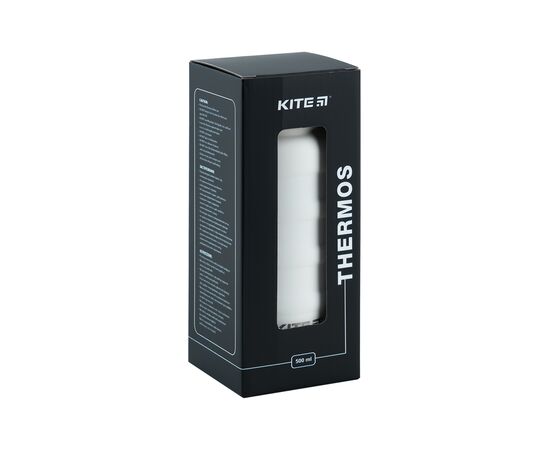 Термос Kite 500 мл білий (K24-1204-1), изображение 4 Термос Kite 500 мл білий (K24-1204-1), изображение 4