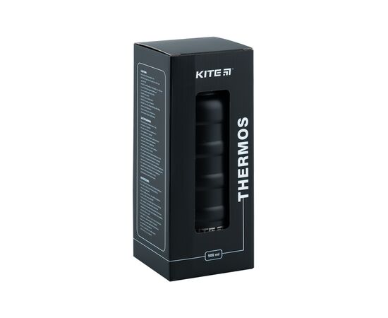 Термос Kite 500 мл чорний (K24-1204-2), изображение 4 Термос Kite 500 мл чорний (K24-1204-2), изображение 4