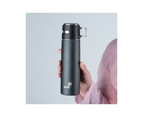 Термос Kite 500 мл чорний (K25-1224-1), изображение 5 Термос Kite 500 мл чорний (K25-1224-1), изображение 5