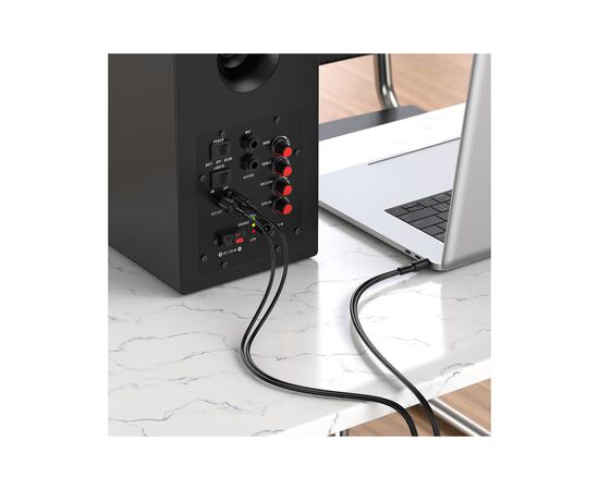Кабель мультимедийный 3.5mm M to 2xRCA 1.5m Black BOROFONE (6974443382204), изображение 6 Кабель мультимедийный 3.5mm M to 2xRCA 1.5m Black BOROFONE (6974443382204), изображение 6