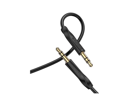 Кабель мультимедийный 3.5mm M to 3.5mm M black BOROFONE (6974443389166), изображение 3 Кабель мультимедийный 3.5mm M to 3.5mm M black BOROFONE (6974443389166), изображение 3