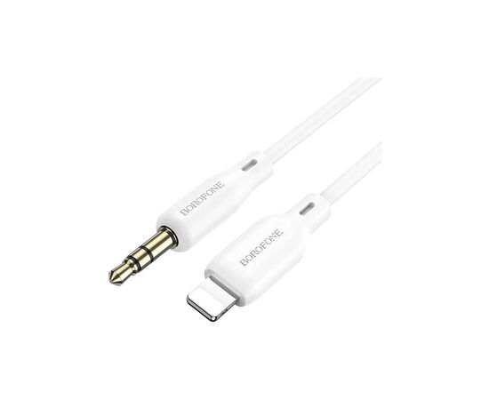 Кабель мультимедийный Lightning to 3.5mm M 1.0m white BOROFONE (6941991101052), изображение 2 Кабель мультимедийный Lightning to 3.5mm M 1.0m white BOROFONE (6941991101052), изображение 2