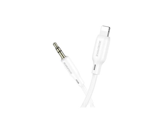 Кабель мультимедійний Lightning to 3.5mm M 1.0m white BOROFONE (6941991101052)