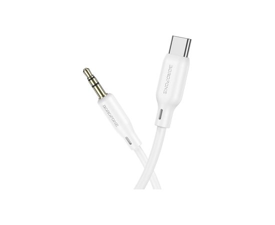 Кабель мультимедийный USB-C to 3.5mm M 1.0m white BOROFONE (6941991101076), изображение 2 Кабель мультимедийный USB-C to 3.5mm M 1.0m white BOROFONE (6941991101076), изображение 2