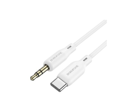Кабель мультимедийный USB-C to 3.5mm M 1.0m white BOROFONE (6941991101076), изображение 3 Кабель мультимедийный USB-C to 3.5mm M 1.0m white BOROFONE (6941991101076), изображение 3