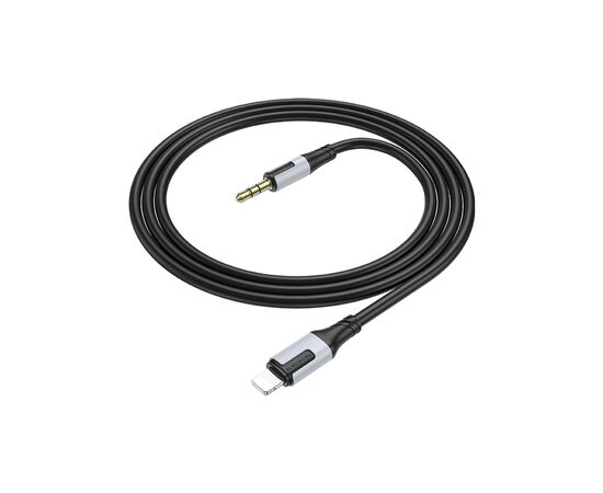 Кабель мультимедийный Lightning to 3.5mm M 1.0m black BOROFONE (6941991108327), изображение 3 Кабель мультимедийный Lightning to 3.5mm M 1.0m black BOROFONE (6941991108327), изображение 3
