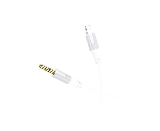 Кабель мультимедийный Lightning to 3.5mm M 1.0m white BOROFONE (6941991108570), изображение 2 Кабель мультимедийный Lightning to 3.5mm M 1.0m white BOROFONE (6941991108570), изображение 2