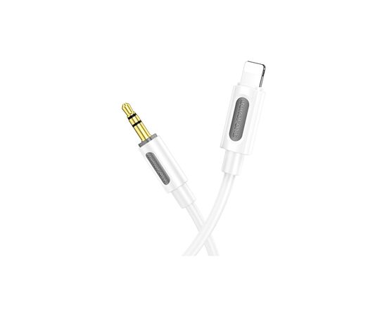 Кабель мультимедійний Lightning to 3.5mm M 1.0m silicone white BOROFONE (6941991114403), зображення 2 Кабель мультимедійний Lightning to 3.5mm M 1.0m silicone white BOROFONE (6941991114403), зображення 2