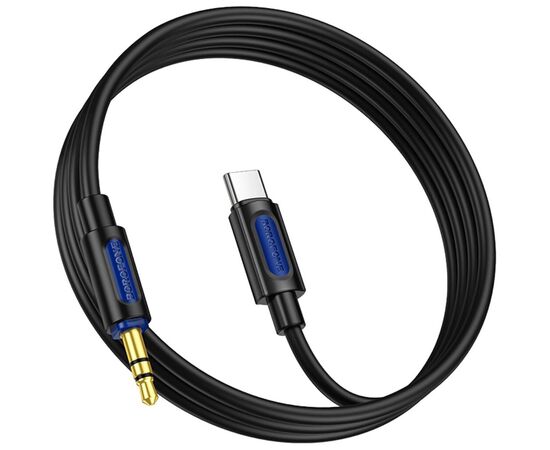 Кабель мультимедийный USB-C to 3.5mm M 1.0m silicone black BOROFONE (6941991114410), изображение 2 Кабель мультимедийный USB-C to 3.5mm M 1.0m silicone black BOROFONE (6941991114410), изображение 2