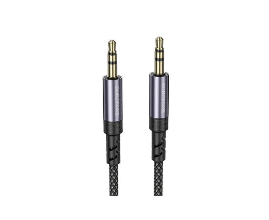 Кабель мультимедийный 3.5mm M to 3.5mm M grey BOROFONE (6941991118968), изображение 2 Кабель мультимедийный 3.5mm M to 3.5mm M grey BOROFONE (6941991118968), изображение 2