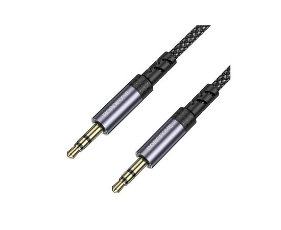 Кабель мультимедийный 3.5mm M to 3.5mm M grey BOROFONE (6941991118968), изображение 3 Кабель мультимедийный 3.5mm M to 3.5mm M grey BOROFONE (6941991118968), изображение 3