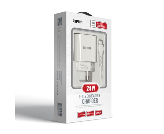 Зарядное устройство Armorstandart AR012 Basic USB 24W + cable USB to Lightning White (ARM69894), изображение 6 Зарядное устройство Armorstandart AR012 Basic USB 24W + cable USB to Lightning White (ARM69894), изображение 6