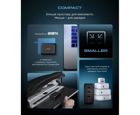 Зарядное устройство Armorstandart ARP-131 Resolute Power USB-C 100W GaN Black (ARM70024), изображение 9 Зарядное устройство Armorstandart ARP-131 Resolute Power USB-C 100W GaN Black (ARM70024), изображение 9