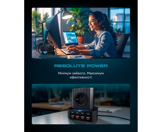 Зарядное устройство Armorstandart ARP-544 Resolute Power USB-C 100W GaN 2m Black (ARM73177), изображение 12 Зарядное устройство Armorstandart ARP-544 Resolute Power USB-C 100W GaN 2m Black (ARM73177), изображение 12