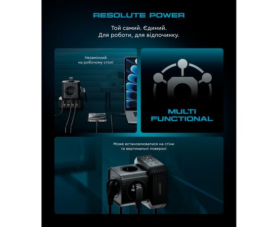 Зарядное устройство Armorstandart ARP-544 Resolute Power USB-C 100W GaN 2m Black (ARM73177), изображение 4 Зарядное устройство Armorstandart ARP-544 Resolute Power USB-C 100W GaN 2m Black (ARM73177), изображение 4