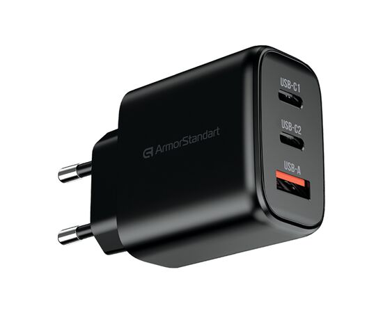 Зарядний пристрій Armorstandart ARP-621 Resolute Power USB-C 65W GaN Black (ARM70023)