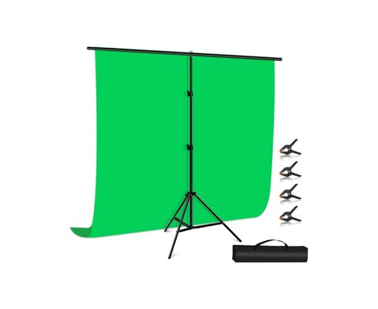 Фон Puluz PU5205G background with stand 200x200 cm green (PU5205G)