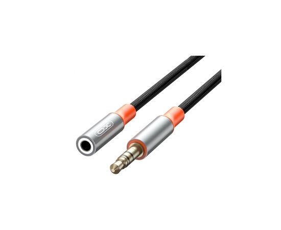 Кабель мультимедийный 3.5mm M to 3.5mm F 1.0m black XO (NB-R269A.black), изображение 3 Кабель мультимедийный 3.5mm M to 3.5mm F 1.0m black XO (NB-R269A.black), изображение 3