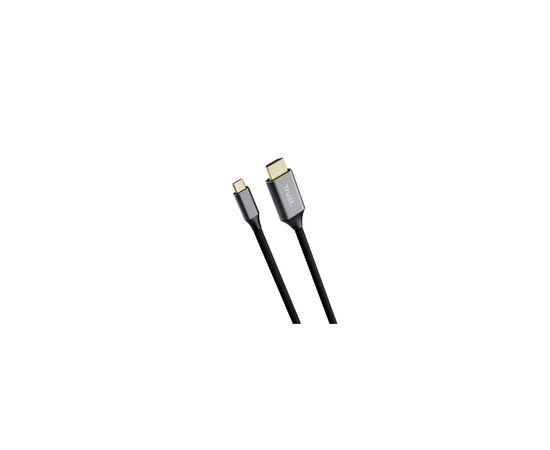 Кабель мультимедийный USB-C to HDMI M 2.0m black Trust (25630_TRUST), изображение 3 Кабель мультимедийный USB-C to HDMI M 2.0m black Trust (25630_TRUST), изображение 3