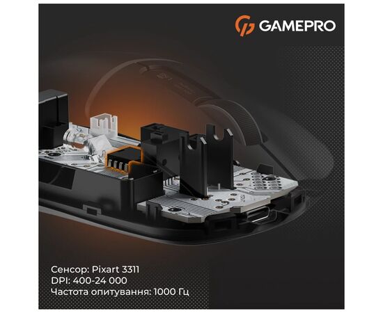 Мышка GamePro Genesis Ranker Wireless/Bluetooth/USB Black (GM012B), изображение 3 Мышка GamePro Genesis Ranker Wireless/Bluetooth/USB Black (GM012B), изображение 3