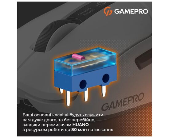Мишка GamePro Genesis Ranker Wireless/Bluetooth/USB White (GM012W), зображення 6 Мишка GamePro Genesis Ranker Wireless/Bluetooth/USB White (GM012W), зображення 6