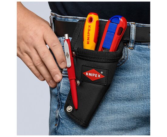 Сумка для инструмента KNIPEX поясная для 2-х инструментов (00 19 75 LE), изображение 6 Сумка для инструмента KNIPEX поясная для 2-х инструментов (00 19 75 LE), изображение 6