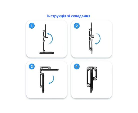 Подставка для планшета Dynamode smartphones/tablets 4-13 inches (PH-Stand-02 black), изображение 8 Подставка для планшета Dynamode smartphones/tablets 4-13 inches (PH-Stand-02 black), изображение 8