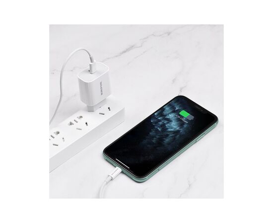 Зарядное устройство BOROFONE BA38A Plus Speedy USB-C PD20W White (6931474746870), изображение 3 Зарядное устройство BOROFONE BA38A Plus Speedy USB-C PD20W White (6931474746870), изображение 3