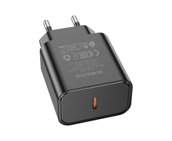 Зарядное устройство BOROFONE BA71A Power USB-C PD20W Black (6974443387957), изображение 2 Зарядное устройство BOROFONE BA71A Power USB-C PD20W Black (6974443387957), изображение 2