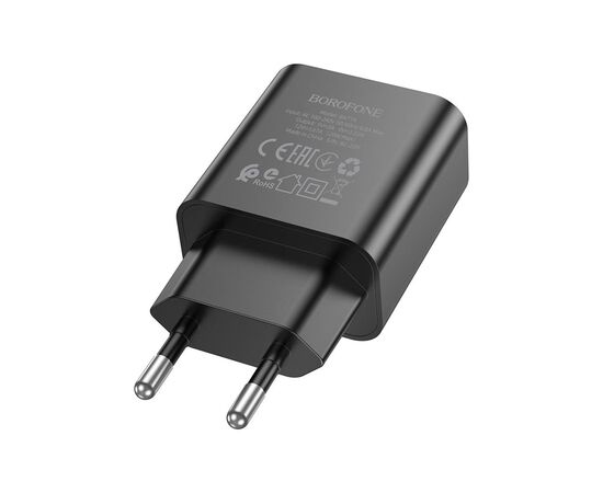 Зарядное устройство BOROFONE BA71A Power USB-C PD20W Black (6974443387957), изображение 3 Зарядное устройство BOROFONE BA71A Power USB-C PD20W Black (6974443387957), изображение 3