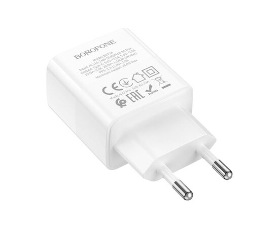 Зарядное устройство BOROFONE BA77A Insightful USB-C PD30W White (6941991101274), изображение 3 Зарядное устройство BOROFONE BA77A Insightful USB-C PD30W White (6941991101274), изображение 3