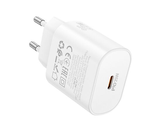 Зарядное устройство BOROFONE BA82A Platinum USB-C PD25W White (6941991112256), изображение 4 Зарядное устройство BOROFONE BA82A Platinum USB-C PD25W White (6941991112256), изображение 4