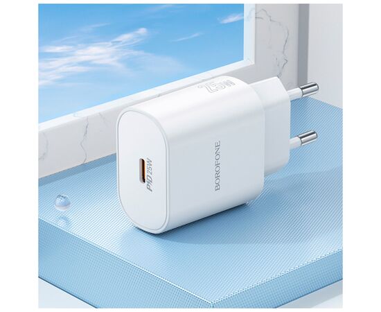 Зарядное устройство BOROFONE BA82A Platinum USB-C PD25W White (6941991112256), изображение 8 Зарядное устройство BOROFONE BA82A Platinum USB-C PD25W White (6941991112256), изображение 8
