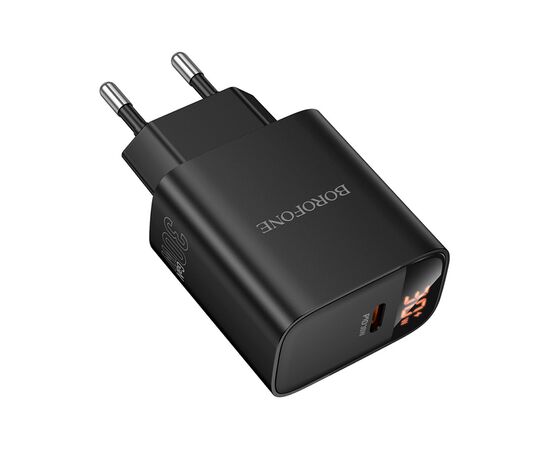 Зарядное устройство BOROFONE BA97A Ilustre USB-C PD30W digital display Black (6941991120480), изображение 4 Зарядное устройство BOROFONE BA97A Ilustre USB-C PD30W digital display Black (6941991120480), изображение 4