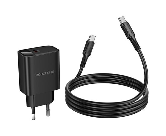 Зарядное устройство BOROFONE BA97A Ilustre USB-C PD30W digital display + cable USB-C to USB-C Black (6941991120503), изображение 5 Зарядное устройство BOROFONE BA97A Ilustre USB-C PD30W digital display + cable USB-C to USB-C Black (6941991120503), изображение 5