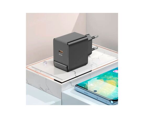 Зарядное устройство BOROFONE BAS13A Erudite USB-C PD20W Black (6941991104855), изображение 4 Зарядное устройство BOROFONE BAS13A Erudite USB-C PD20W Black (6941991104855), изображение 4