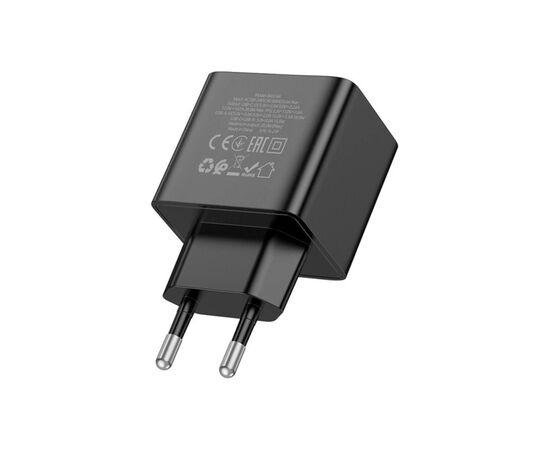Зарядное устройство BOROFONE BAS14A Erudite 1xUSB-C PD20W + 1xUSB QC3.0 Black (6941991104947), изображение 5 Зарядное устройство BOROFONE BAS14A Erudite 1xUSB-C PD20W + 1xUSB QC3.0 Black (6941991104947), изображение 5