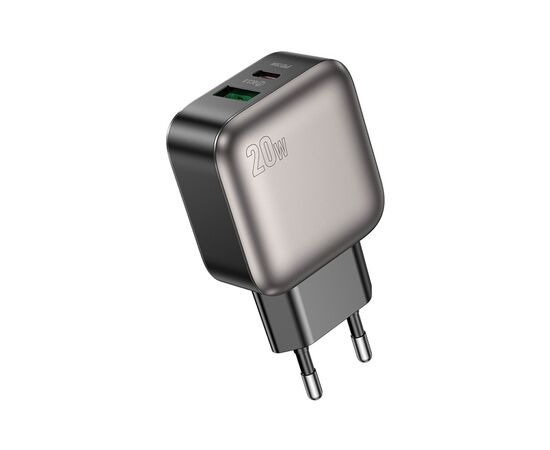 Зарядное устройство BOROFONE BAS54A Absolute 1xUSB-C PD20W + 1xUSB QC3.0 Black (6941991116209), изображение 4 Зарядное устройство BOROFONE BAS54A Absolute 1xUSB-C PD20W + 1xUSB QC3.0 Black (6941991116209), изображение 4