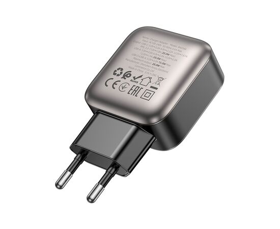 Зарядное устройство BOROFONE BAS54A Absolute 1xUSB-C PD20W + 1xUSB QC3.0 Black (6941991116209), изображение 6 Зарядное устройство BOROFONE BAS54A Absolute 1xUSB-C PD20W + 1xUSB QC3.0 Black (6941991116209), изображение 6