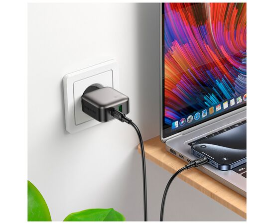 Зарядное устройство BOROFONE BAS54A Absolute 1xUSB-C PD20W + 1xUSB QC3.0 Black (6941991116209), изображение 9 Зарядное устройство BOROFONE BAS54A Absolute 1xUSB-C PD20W + 1xUSB QC3.0 Black (6941991116209), изображение 9