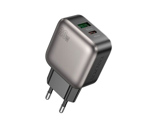 Зарядний пристрій BOROFONE BAS54A Absolute 1xUSB-C PD20W + 1xUSB QC3.0 Black (6941991116209)